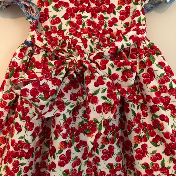 Vintage Sarah Kent Layered Cherries Dress 4T - Picture 10 of 11